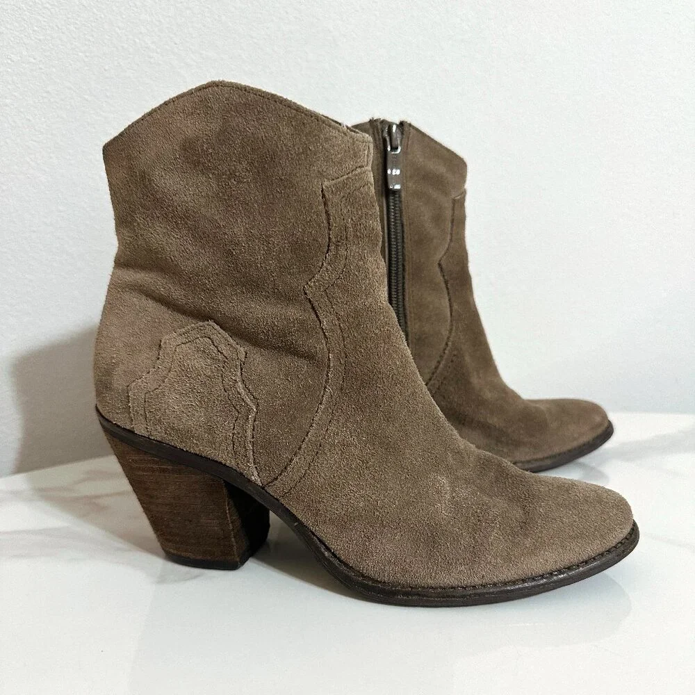 Western Suede Ankle Boot - Picture 2 of 6